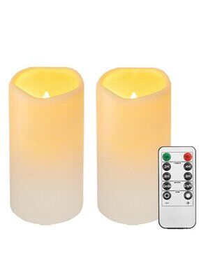 Outdoor Flameless LED Candles Waterproof Remote Control Battery Operated Set